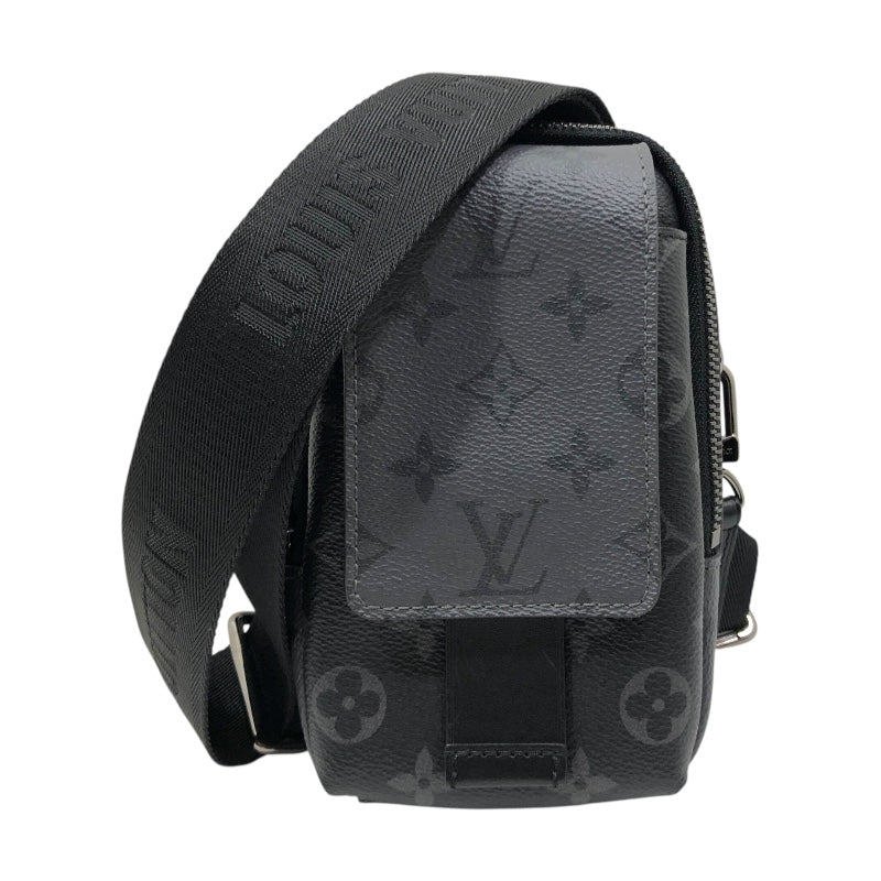 ルイ・ヴィトン LOUIS VUITTON ダブル フォンポーチ M81321 ブラック/グレー モノグラム・エクリプス リバース キャンバス メンズ ショルダーバッグ