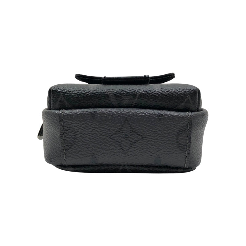 ルイ・ヴィトン LOUIS VUITTON ダブル フォンポーチ M81321 ブラック/グレー モノグラム・エクリプス リバース キャンバス メンズ ショルダーバッグ