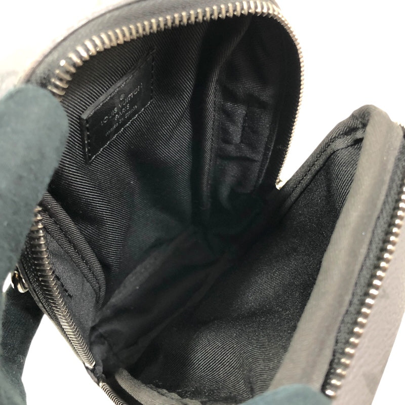 ルイ・ヴィトン LOUIS VUITTON ダブル フォンポーチ M81321 ブラック/グレー モノグラム・エクリプス リバース キャンバス メンズ ショルダーバッグ