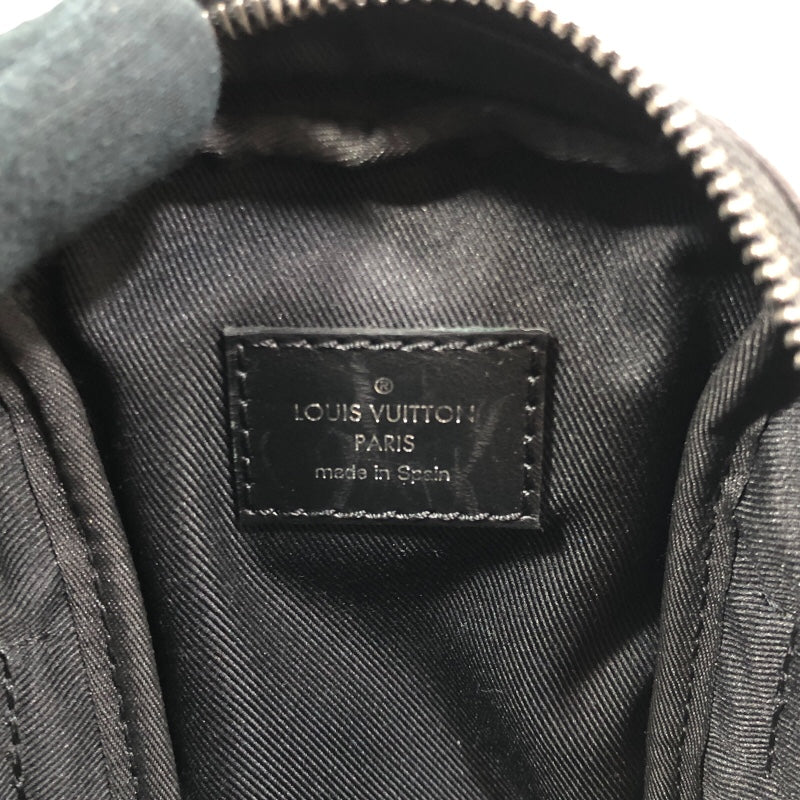 ルイ・ヴィトン LOUIS VUITTON ダブル フォンポーチ M81321 ブラック/グレー モノグラム・エクリプス リバース キャンバス メンズ ショルダーバッグ