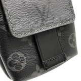 ルイ・ヴィトン LOUIS VUITTON ダブル フォンポーチ M81321 ブラック/グレー モノグラム・エクリプス リバース キャンバス メンズ ショルダーバッグ