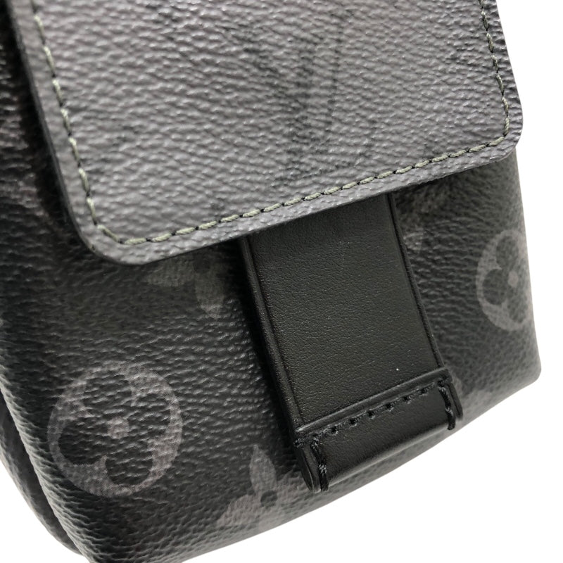 ルイ・ヴィトン LOUIS VUITTON ダブル フォンポーチ M81321 ブラック/グレー モノグラム・エクリプス リバース キャンバス メンズ ショルダーバッグ