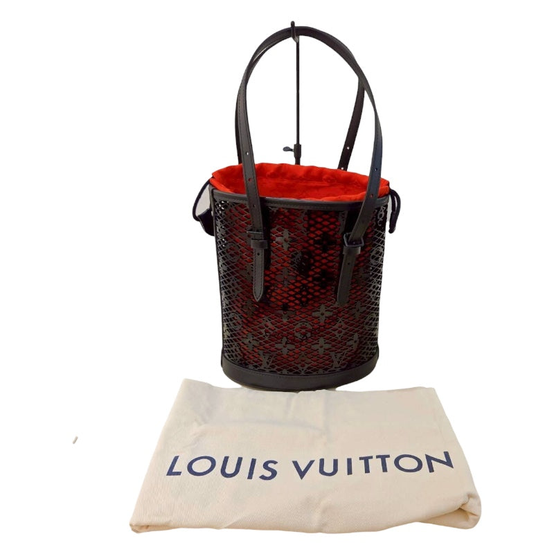 ルイ・ヴィトン LOUIS VUITTON レースバケットPM M20352 ブラック モノグラムレースレザー レディース トートバッグ