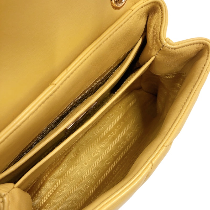 プラダ PRADA スペクトラムスモール １BD233 イエロー レザー レディース ショルダーバッグ
