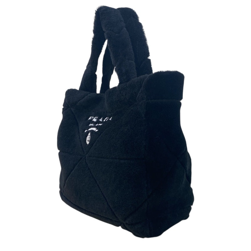 プラダ PRADA トートバッグ 1BG427 ブラック ファー レディース トート