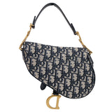 クリスチャン・ディオール Christian Dior サドルバッグ ミニ MO447CTZQ ネイビー　ゴールド金具 オブリークジャカード レディース ハンドバッグ