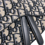 クリスチャン・ディオール Christian Dior サドルバッグ ミニ MO447CTZQ ネイビー　ゴールド金具 オブリークジャカード レディース ハンドバッグ