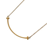 ティファニー TIFFANY＆CO Tスマイルネックレススモール ピンクゴールド Au750 ジュエリー