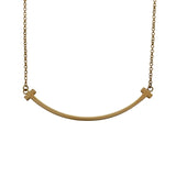 ティファニー TIFFANY＆CO Tスマイルネックレススモール ピンクゴールド Au750 ジュエリー