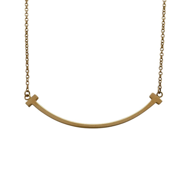 ティファニー TIFFANY＆CO Tスマイルネックレススモール ピンクゴールド Au750 ジュエリー