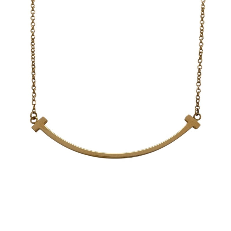 ティファニー TIFFANY＆CO Tスマイルネックレススモール ピンクゴールド Au750 ジュエリー