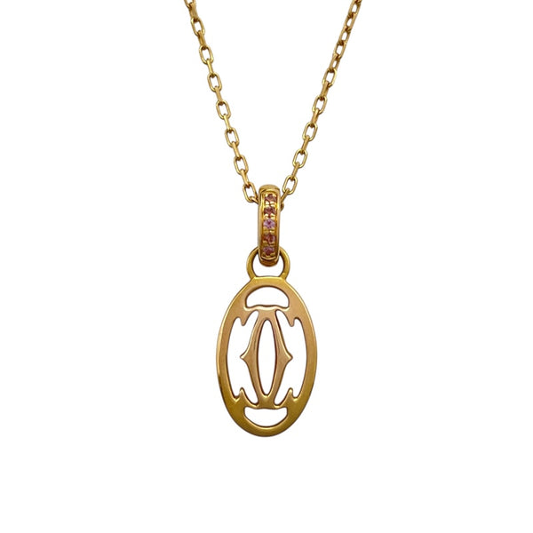カルティエ Cartier ロゴドゥーブルCネックレス ピンクゴールド ジュエリー