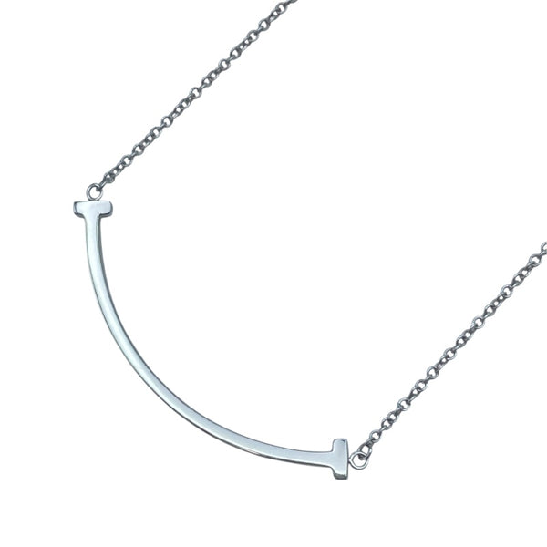 ティファニー TIFFANY＆CO Tスマイルネックレススモール ホワイトゴールド Au750 ジュエリー