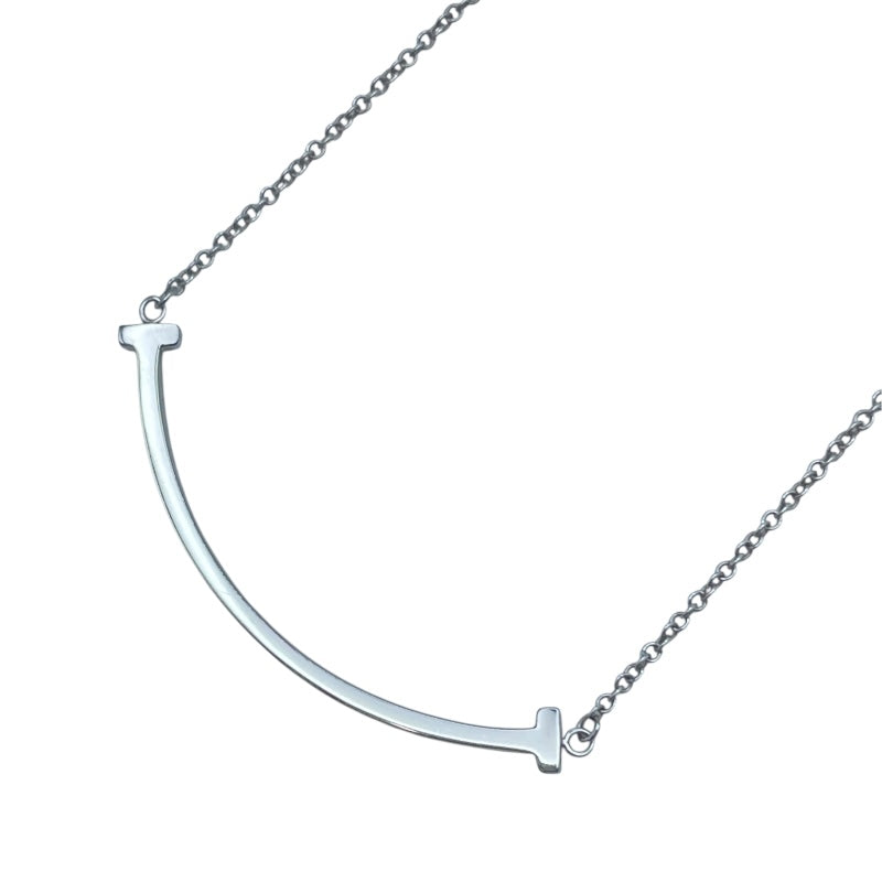 ティファニー TIFFANY＆CO Tスマイルネックレススモール ホワイトゴールド Au750 ジュエリー