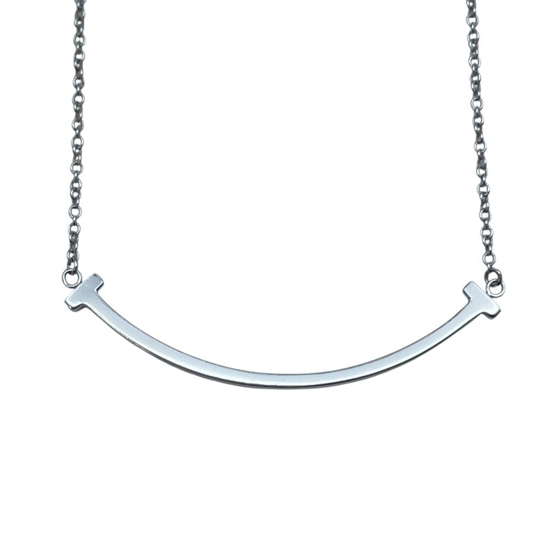 ティファニー TIFFANY＆CO Tスマイルネックレススモール ホワイトゴールド Au750 ジュエリー