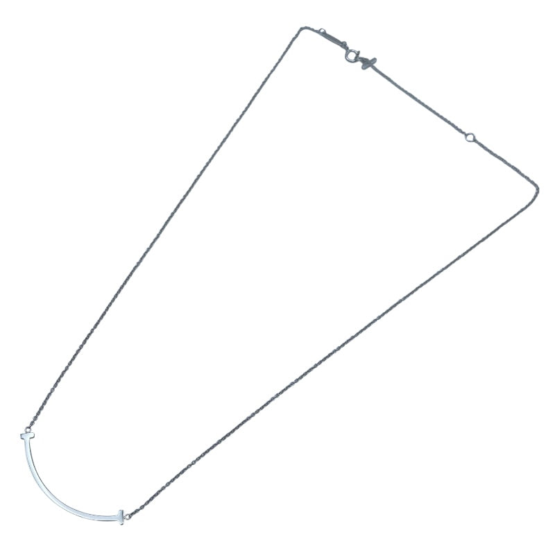 ティファニー TIFFANY＆CO Tスマイルネックレススモール ホワイトゴールド Au750 ジュエリー