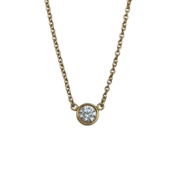 ティファニー TIFFANY＆CO バイザヤードネックレス ゴールド Au750 ダイヤモンド ジュエリー