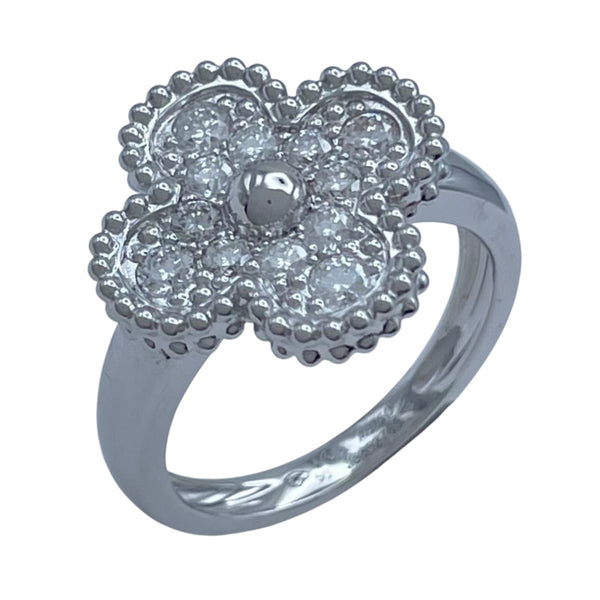 ヴァンクリーフ＆アーペル Van Cleef & Arpels ヴィンテージアルハンブラリング ホワイトゴールド Au750 ジュエリー