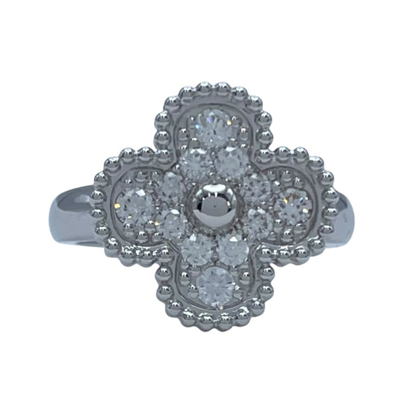 ヴァンクリーフ＆アーペル Van Cleef & Arpels ヴィンテージアルハンブラリング ホワイトゴールド Au750 ジュエリー