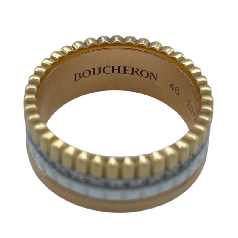 ブシュロン BOUCHERON キャトルホワイトダイヤリング ゴールドxピンクゴールドxホワイトゴールド Au750 ジュエリー