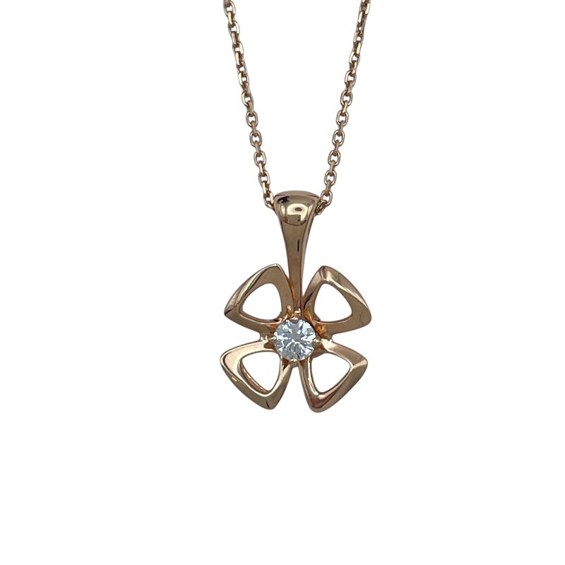 ブルガリ BVLGARI フィオレヴァーダイヤネックレス ピンクゴールド ジュエリー