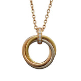 カルティエ Cartier トリニティダイヤネックレス ゴールドxピンクゴールドxホワイトゴールド 750 ジュエリー