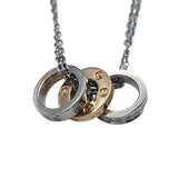 カルティエ Cartier ラブスリーフープネックレス ホワイトゴールドⅹピンクゴールド Au750 ダイヤモンド ジュエリー