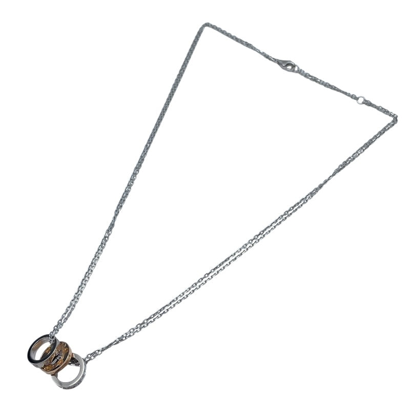 カルティエ Cartier ラブスリーフープネックレス ホワイトゴールドⅹピンクゴールド Au750 ダイヤモンド ジュエリー