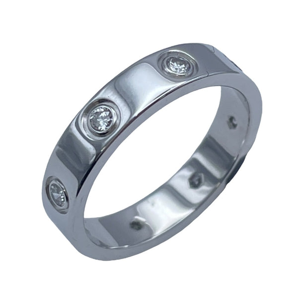 カルティエ Cartier ラブリングSM 8Pダイヤ ホワイトゴールド 750 ジュエリー