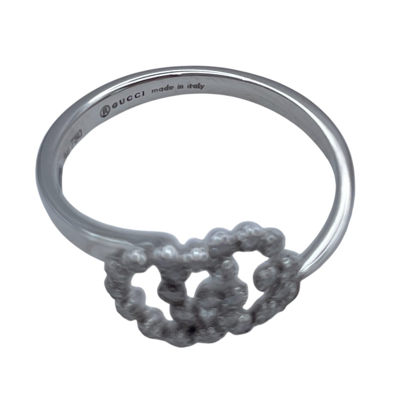 グッチ GUCCI GGランニングリング ホワイトゴールド Au750 ジュエリー