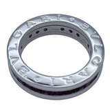 ブルガリ BVLGARI ビーゼロワンリング1バンド(XS) ホワイトゴールド 750 ロードライトガーネット ジュエリー