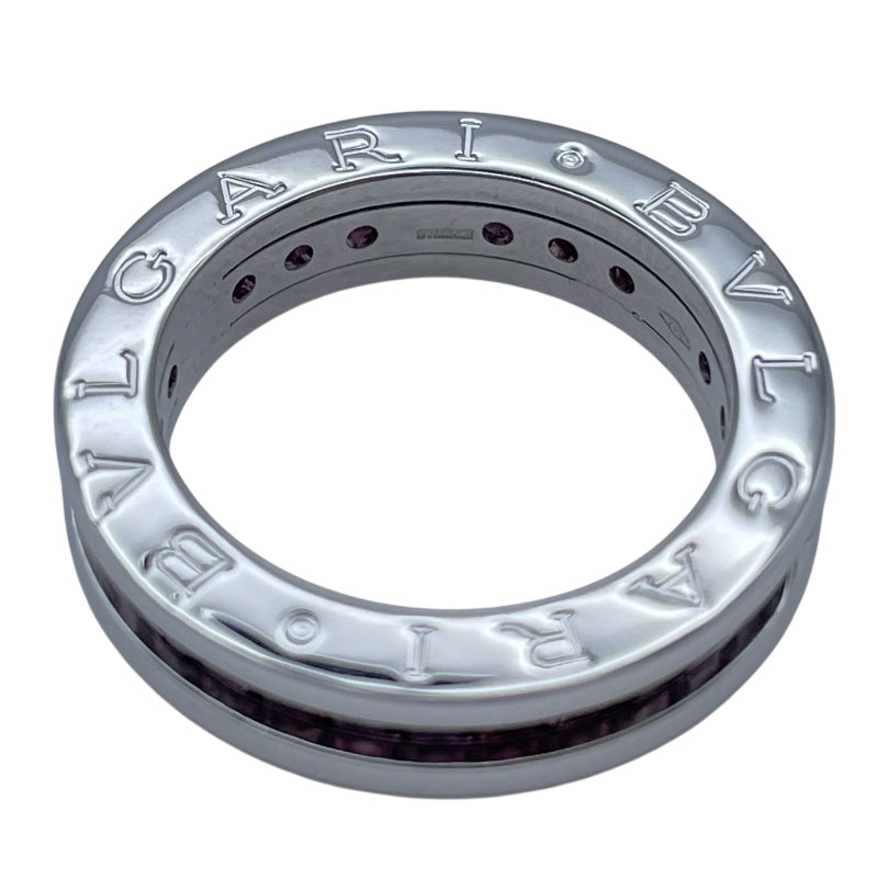 ブルガリ BVLGARI ビーゼロワンリング1バンド(XS) ホワイトゴールド 750 ロードライトガーネット ジュエリー