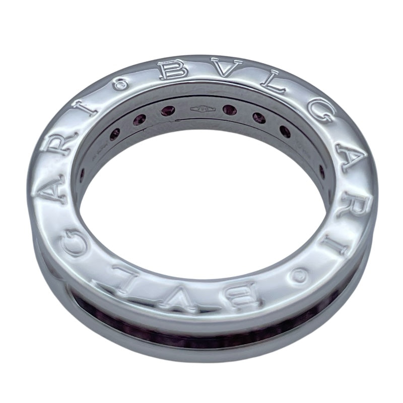 ブルガリ BVLGARI ビーゼロワンリング1バンド(XS) ホワイトゴールド 750 ロードライトガーネット ジュエリー