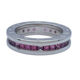 ブルガリ BVLGARI ビーゼロワンリング1バンド(XS) ホワイトゴールド 750 ロードライトガーネット ジュエリー