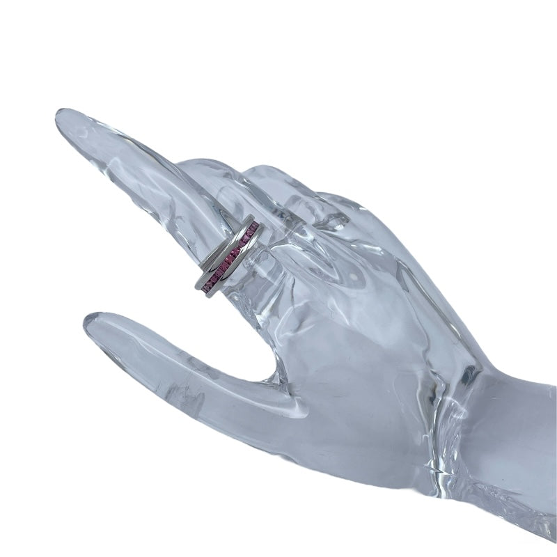 ブルガリ BVLGARI ビーゼロワンリング1バンド(XS) ホワイトゴールド 750 ロードライトガーネット ジュエリー