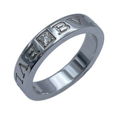 ブルガリ BVLGARI ダブルロゴリング ホワイトゴールド 750 ジュエリー