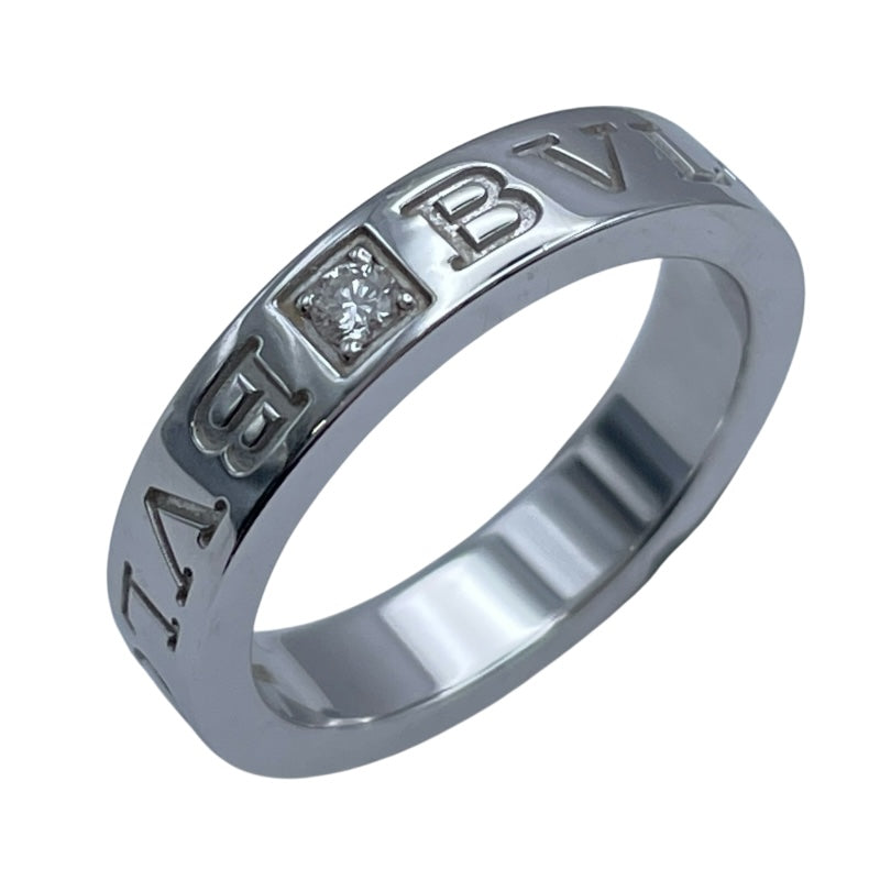 ブルガリ BVLGARI ダブルロゴリング ホワイトゴールド 750 ジュエリー