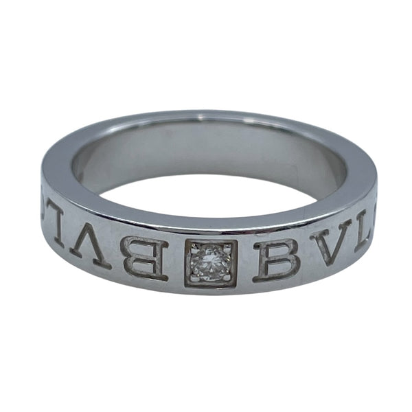 ブルガリ BVLGARI ダブルロゴリング ホワイトゴールド 750 ジュエリー