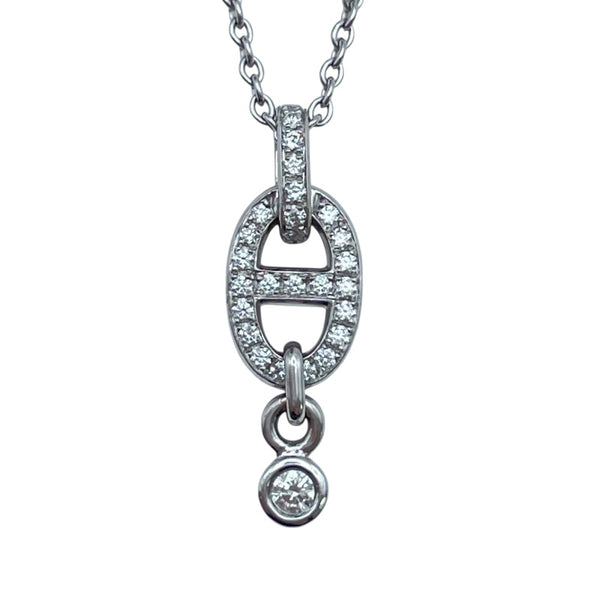 エルメス HERMES シェーヌダンクルアンシェネネックレス ホワイトゴールド Au750 ジュエリー