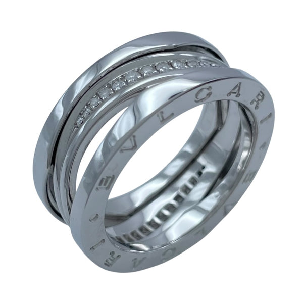 ブルガリ BVLGARI ビーゼロワンレジェンドダイヤリング ホワイトゴールド Au750 ジュエリー