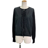 モンクレール MONCLER ナイロン切替ニットカーディガン G10939B71600 A9361 ブラック ウール レディース カーディガン