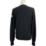 モンクレール MONCLER ナイロン切替ニットカーディガン G10939B71600 A9361 ブラック ウール レディース カーディガン