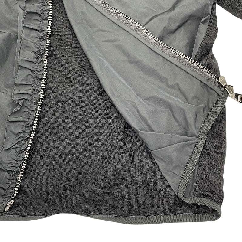 モンクレール MONCLER ナイロン切替ニットカーディガン G10939B71600 A9361 ブラック ウール レディース カーディガン