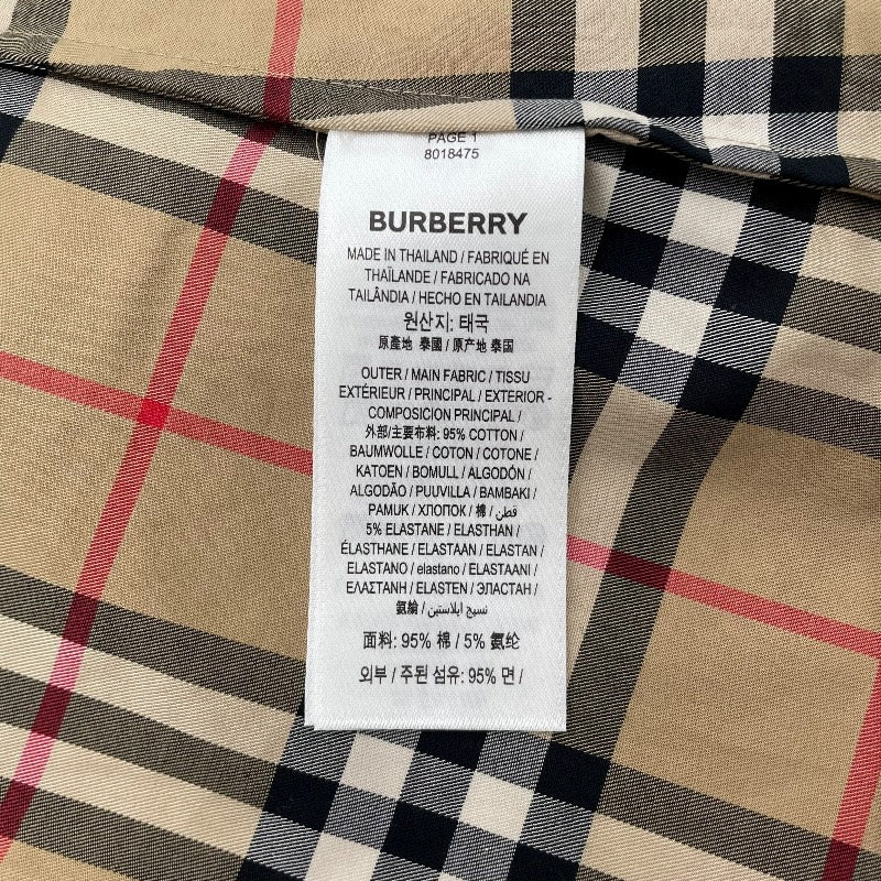 バーバリー BURBERRY ヴィンテージチェックシャツ 8018475 ベージュ コットン レディース 長袖シャツ
