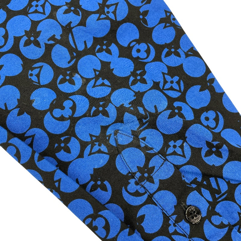 ルイ・ヴィトン LOUIS VUITTON パーフォレーテッドモノグラムパターン長袖シャツ HHS20W ブルー コットン レディース 長袖シャツ