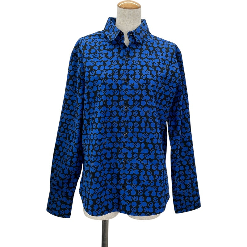 ルイ・ヴィトン LOUIS VUITTON パーフォレーテッドモノグラムパターン長袖シャツ HHS20W ブルー コットン レディース 長袖シャツ