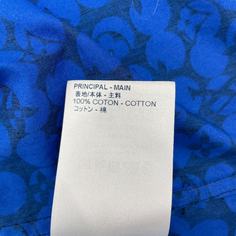 ルイ・ヴィトン LOUIS VUITTON パーフォレーテッドモノグラムパターン長袖シャツ HHS20W ブルー コットン レディース 長袖シャツ
