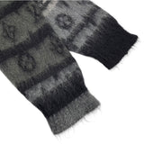 ルイ・ヴィトン LOUIS VUITTON モノグラム総柄モヘアニットカーディガン HQN46W ブラック モヘア メンズ カーディガン