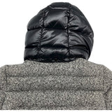 モンクレール MONCLER ASTERE ツイードダウンジャケット ブラック ウール レディース ダウンジャケット