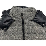 モンクレール MONCLER ASTERE ツイードダウンジャケット ブラック ウール レディース ダウンジャケット